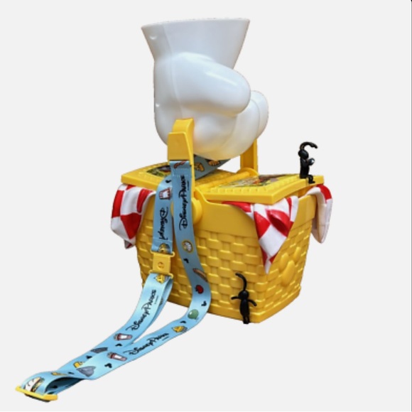 Disney Parks Mickey Minnie Picnic Basket Popcorn Bucket Strap Exclusive - Picture 15 of 15
